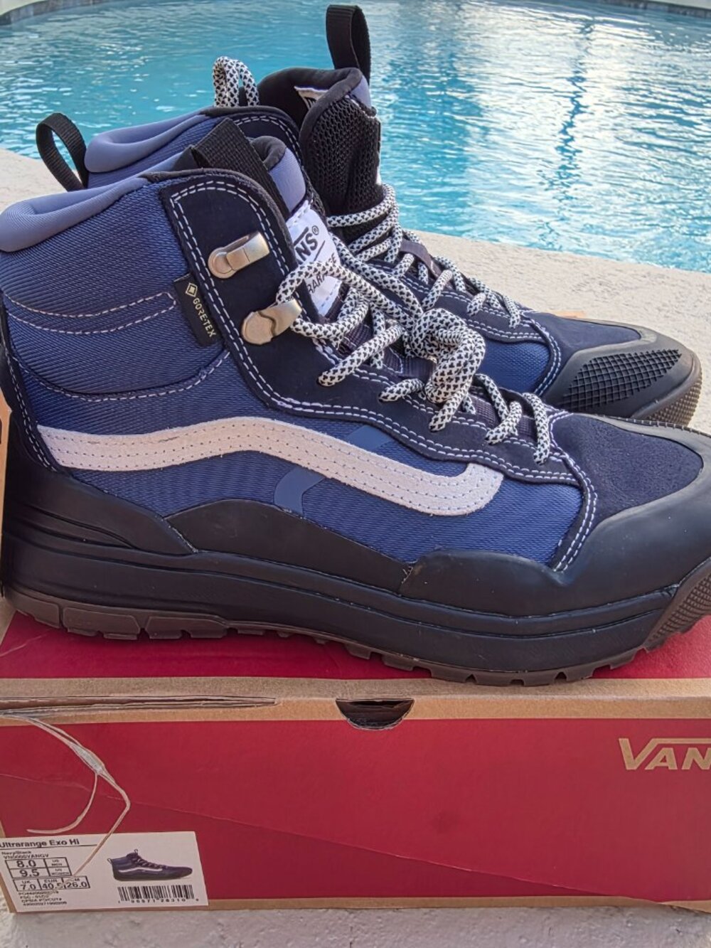 Vans Blue MTE Ultrarange Exo Hi tops